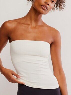 NWT Free People Carrie Tube Top in White